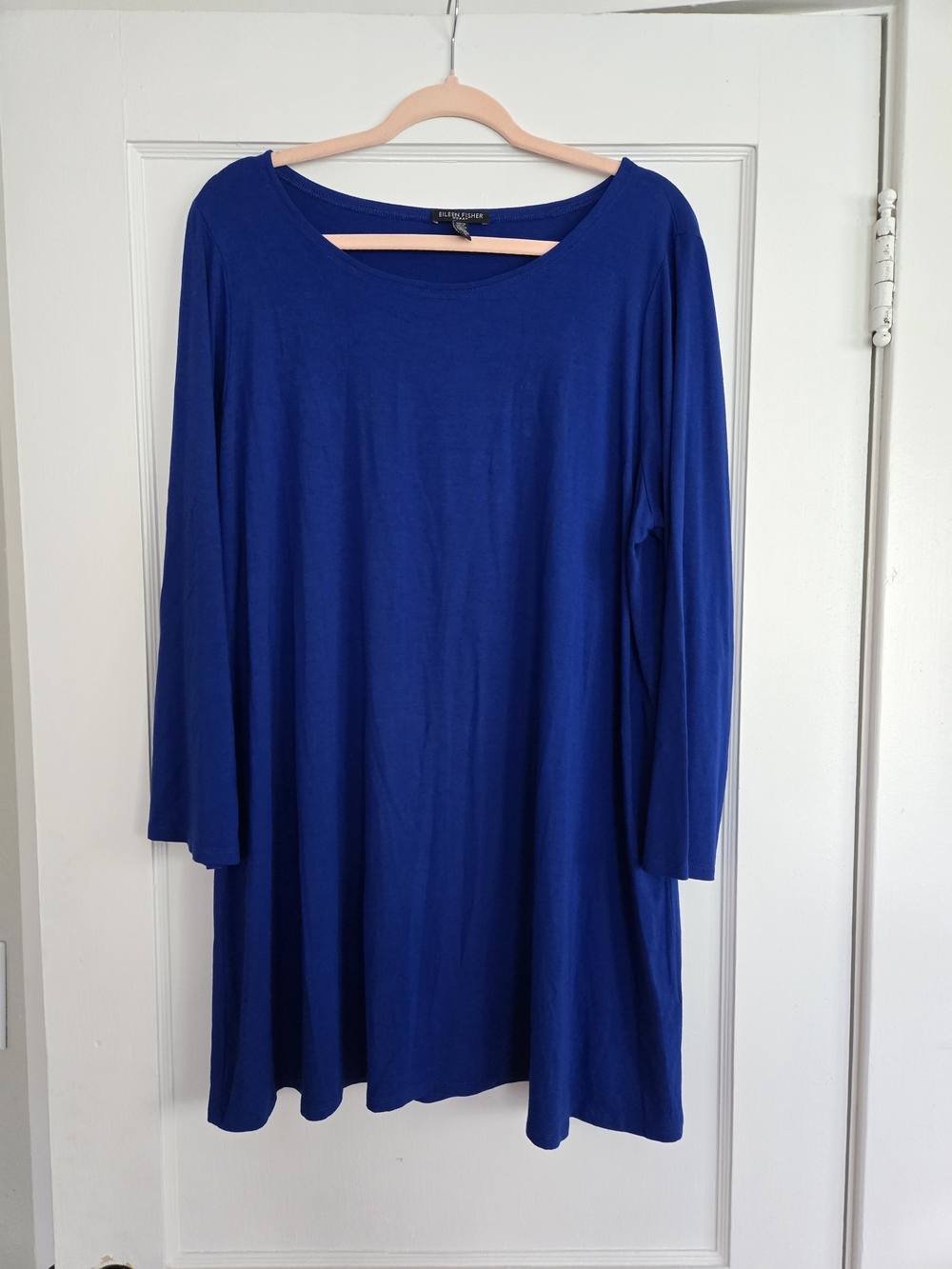 Eileen Fisher Royal Blue Long-Sleeve A-Line Tunic